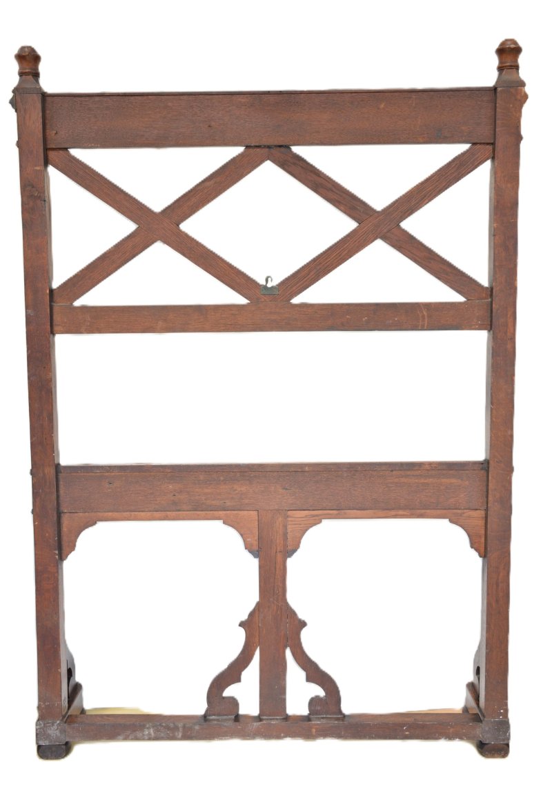 English Victorian Gothic Coat Stand Oak Hall Stand in the Manner Of Pugin - Image 19